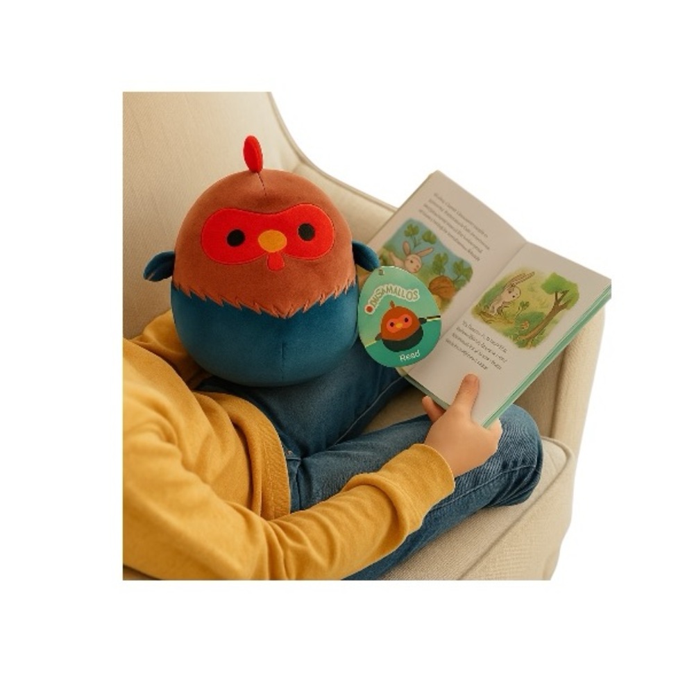 Squishmallows Red and Blue Reed The Rooster Plush Toy - Picture 6 of 9